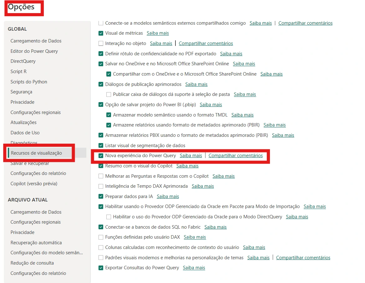 Novidades do Power BI - Nova experiência